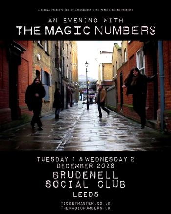 An Evening with The Magic Numbers The Magic Numbers december 2026 tour poster