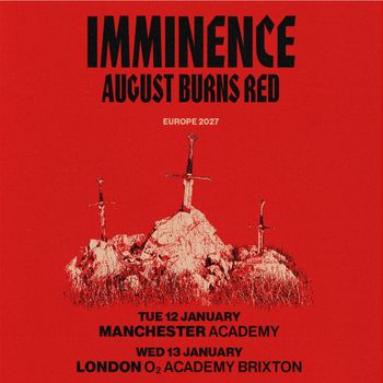 IMMINENCE AUGUST BURNS RED EUROPE 2027 Imminence, August Burns Red at Academy on 12 January 2027 gig poster