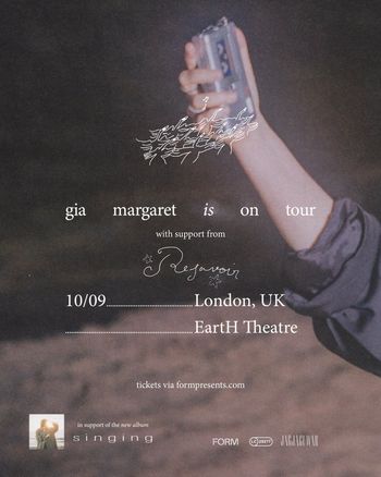 gia margaret is on tour Resavoir, Gia Margaret at EarH Theatre on 10 September 2026 gig poster