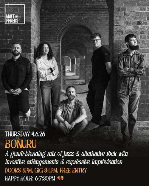 BONURU at Matt and Phreds on 4 June 2026 gig poster