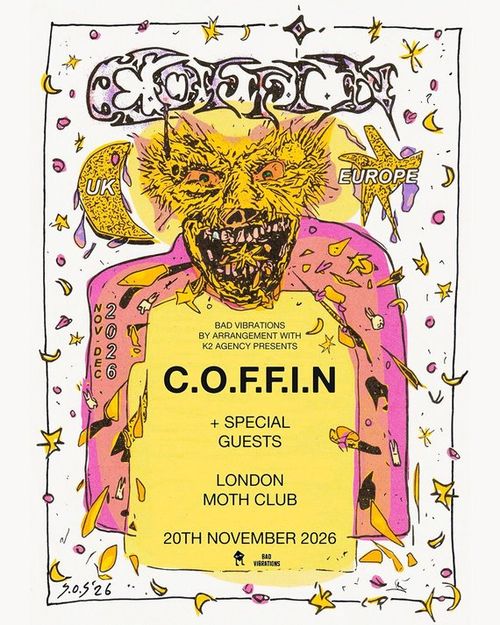 C.O.F.F.I.N. + SPECIAL GUESTS C.O.F.F.I.N at Moth Club on 20 November 2026 gig poster