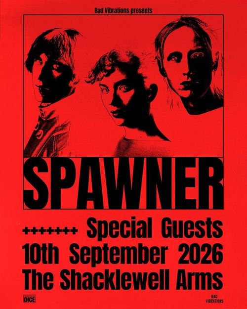 SPAWNER at The Shackleton Arms on 10 September 2026 gig poster