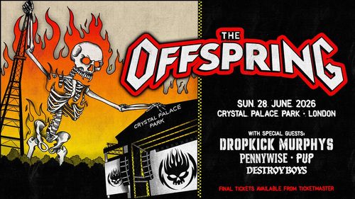 The Offspring Pennywise, Dropkick Murphys, DESTROYBOYS, PUP at Crystal Palace Park on 28 June 2026 gig poster