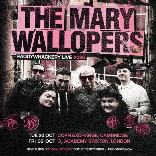 THE MARY WALLOPERS PADDYWHACKERY LIVE 2026 The Mary Wallopers october 2026 tour poster