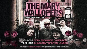 THE MARY WALLPERS PADDYWHACKERY LIVE 2026 THE MARY WALLPERS october 2026 tour poster
