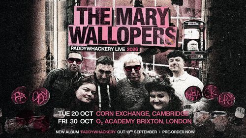 THE MARY WALLPERS PADDYWHACKERY LIVE 2026 THE MARY WALLPERS october 2026 tour poster
