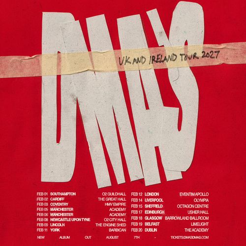 DMAS UK and Ireland Tour 2027 DMAs february 2027 tour poster