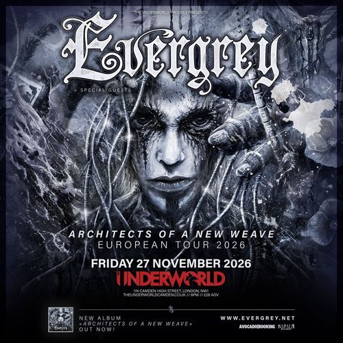 Evergrey - Architects of a New Weave European Tour 2026 Evergrey at Underworld on 27 November 2026 gig poster