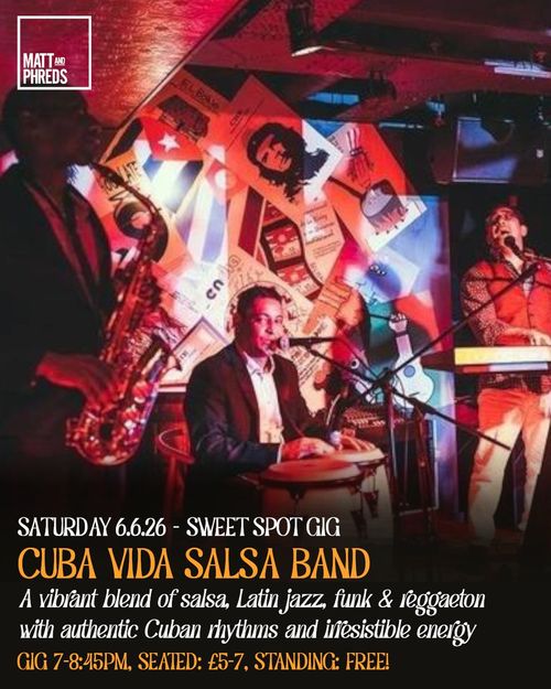 CUBA VIDA SALSA BAND at Sweet Spot on 6 June 2026 gig poster