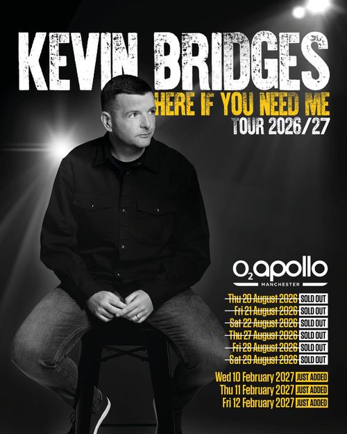 Kevin Bridges Here If You Need Me Tour 2026/27 Kevin Bridges february 2027 tour poster