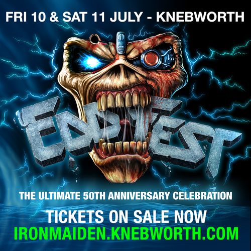 Eddie Fest - The Ultimate 50th Anniversary Celebration Airbourne, The HU, The Almighty, The Darkness, Eddie Fest, Iron Maiden at Knebworth House on 11 July 2026 gig poster