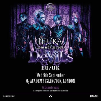 JHUKA 2026 WORLD TOUR DeViLs EU/UK JHUKA at O2 ACADEMY ISLINGTON on 9 September 2026 gig poster