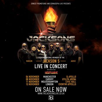 The Jacksons featuring original members of the Jackson 5 Live in Concert The Jacksons, Heatwave november 2026 tour poster