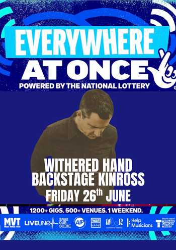 Withered Hand at Backstage on 26 June 2026 gig poster