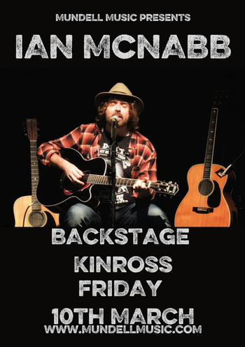 IAN MCNABB at Backstage on 10 March 2023 gig poster