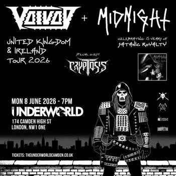 Voivod + Midnight Cryptosis, Voivod, MidnightIsADog at The Underworld on 8 June 2026 gig poster