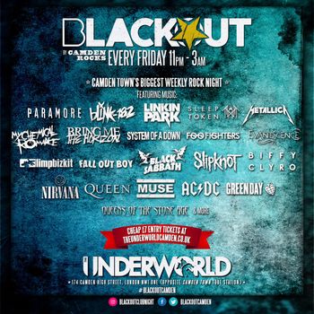 BLACKOUT Various Artists at The Underworld on 12 June 2026 gig poster