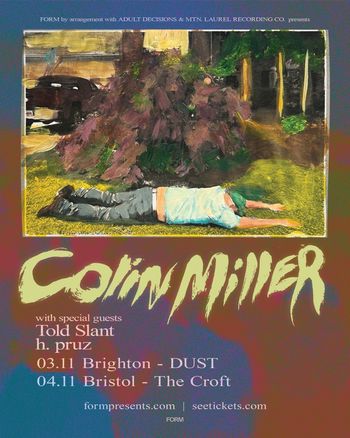 Colin Miller Told Slant, h. pruz november 2026 tour poster