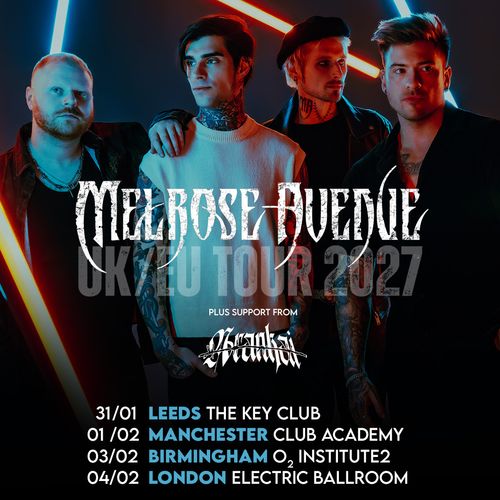 Melrose Avenue UK/EU Tour 2027 Melrose Avenue, Braunka january 2027 to february 2027 tour poster