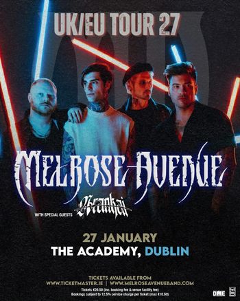 MELROSE AVENUE Bravado at The Academy on 27 January 2026 gig poster