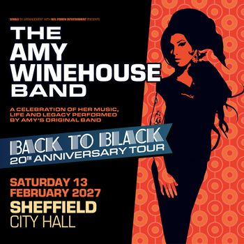 THE AMY WINEHOUSE BAND at City Hall on 13 February 2027 gig poster