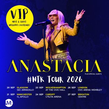 ANASTACIA #NTK Tour 2026 Anastacia at Utilita Arena on 24 September 2026 gig poster