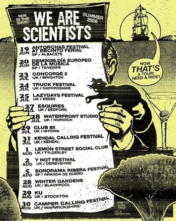 We Are Scientists Summer 2026 We Are Scientists at Waterfront Studio on 28 July 2026 gig poster