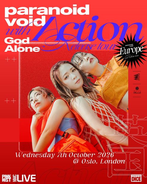 paranoid void with Action - Release tour God Alone., paranoid void, The Action at Oslo on 7 October 2026 gig poster