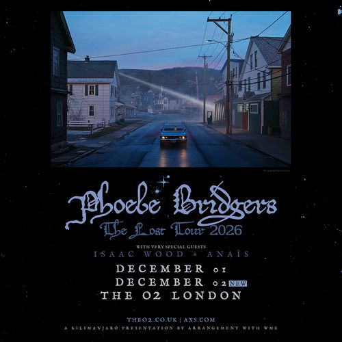 Phoebe Bridgers The Lost Tour 2026 Anaïs, Isaac Wood, Phoebe Bridgers december 2026 tour poster