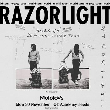 RAZORLIGHT "America" 20th Anniversary Tour Razorlight, The Molotovs at O2 Academy Leeds on 30 November 2026 gig poster
