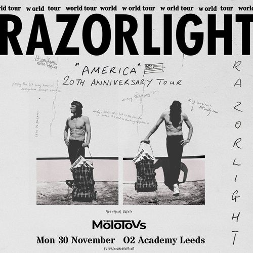 RAZORLIGHT "America" 20th Anniversary Tour Razorlight, The Molotovs at O2 Academy Leeds on 30 November 2026 gig poster