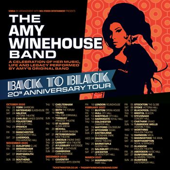 The Amy Winehouse Band - Back to Black 20th Anniversary Tour The Amy Winehouse Band at Opera House on 11 February 2027 gig poster