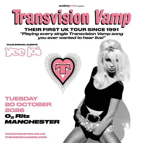 Transvision Vamp yee joi at O2 Ritz on 20 October 2026 gig poster