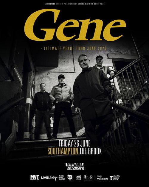 Gene - INTIMATE VENUE TOUR JUNE 2026 Gene at THE BROOK on 26 June 2026 gig poster