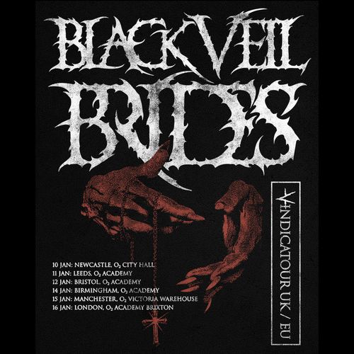 Black Veil Brides january 2026 tour poster