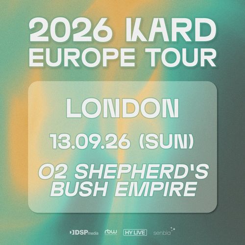 2026 KARD EUROPE TOUR KARD at O2 SHEPHERD'S BUSH EMPIRE on 13 September 2026 gig poster