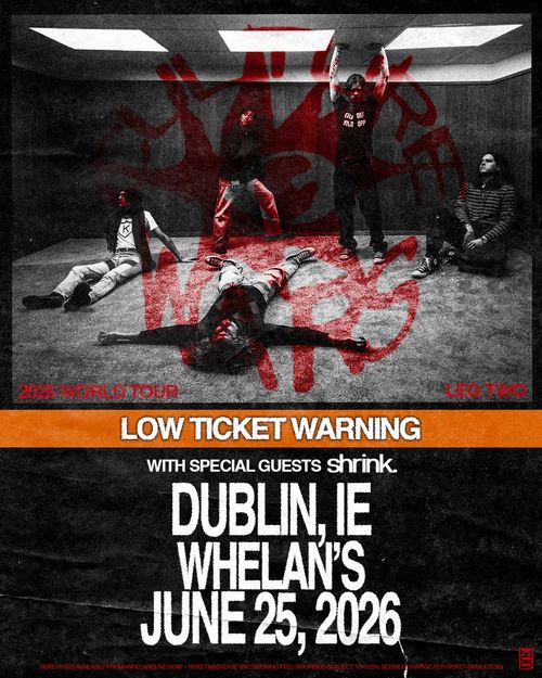 2023 WORLD TOUR LEG TWO The Unknown Band, Shrink at Whelan's on 25 June 2026 gig poster