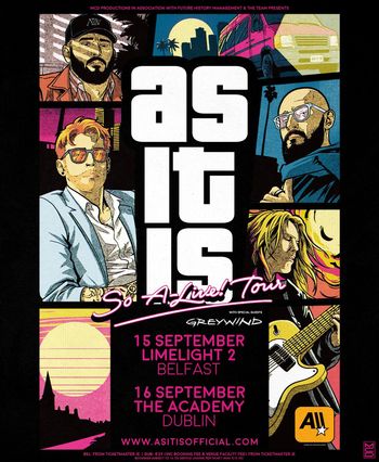 As It Is So Alive! Tour Greywind, As It Is september 2026 tour poster