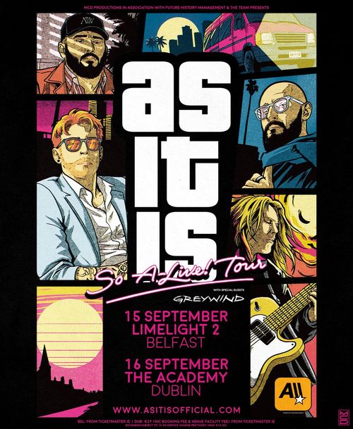 As It Is So Alive! Tour Greywind, As It Is september 2026 tour poster