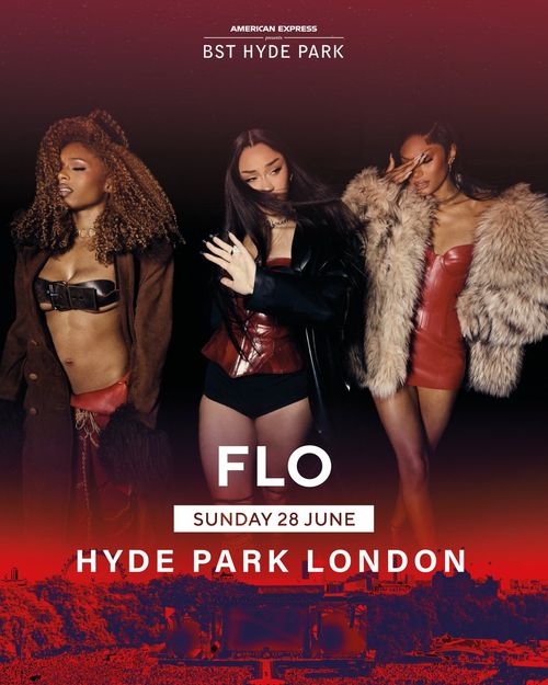 FLO at Hyde Park on 28 June 2026 gig poster