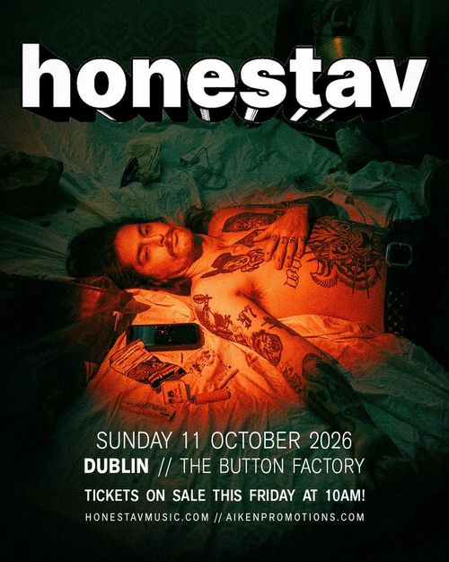 honestav at The Button Factory on 11 October 2026 gig poster