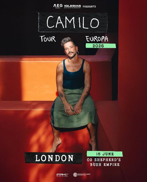 CAMILO Tour Europa 2026 Camilo at O2 Shepherd's Bush Empire on 15 June 2026 gig poster