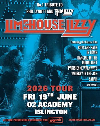 Limehouse Lizzy at 02 Academy on 19 June 2026 gig poster