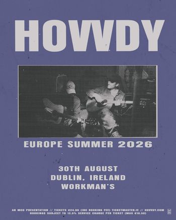 HOWDY at Workman's on 30 August 2026 gig poster