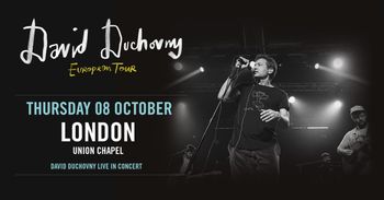 David Duchovny European Tour David Duchovny at Union Chapel on 8 October 2026 gig poster