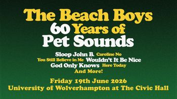 The Beach Boys 60 Years of Pet Sounds The Beach Boys at The Civic Hall on 19 June 2026 gig poster