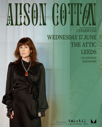 ALISON COTTON CYFARWYDD at THE ATTIC on 17 June 2026 gig poster