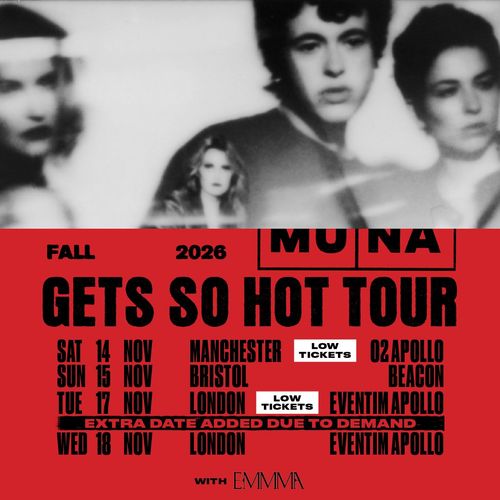 MUNA Gets So Hot Tour MUNA november 2026 tour poster