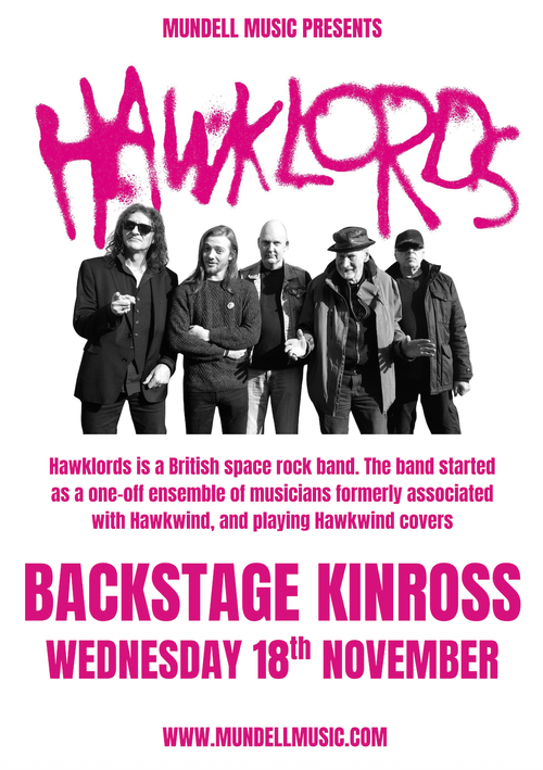 HAWKLORDS at Backstage on 18 November 2026 gig poster