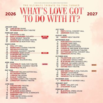 What's Love Got To Do With It? The Ultimate Tribute to Tina Turner What's Love Got To Do With It? january 2026 to june 2026 tour poster